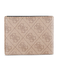 Мужской кожаный кошелек Guess с двумя картхолдерами 1159848982 (Бежевый One size)