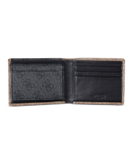 Чоловічий шкіряний гаманець Guess з двома картхолдерами 1159848982 (Бежевий One size)