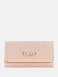 Стильный женский кошелек Guess на кнопке 1159849579 (Розовый One size)