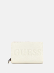 Стильный женский кошелек Guess на кнопке 1159849612 (Белый One size)