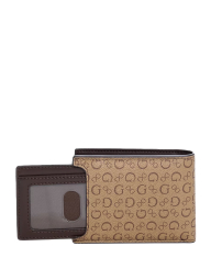 Двойной мужской кошелек Guess с картхолдером 1159849622 (Коричневый One size)