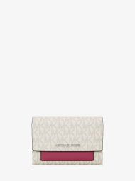 Женский кошелек Jet Set Michael Kors с картхолдером 1159850053 (Молочный/Розовый One size)