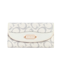 Женский кошелек с принтом Guess на кнопке 1159850074 (Молочный One size)