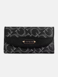 Женский кошелек с принтом Guess на кнопке 1159850083 (Черный One size)
