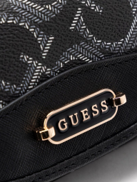 Женский кошелек с принтом Guess на кнопке 1159850083 (Черный One size)