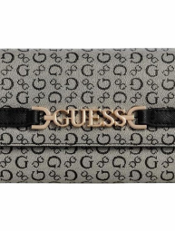 Женский кошелек на кнопке Guess с принтом 1159850152 (Серый One size)
