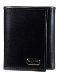 Кожаный мужской кошелек Guess 1159850718 (Черный One size)