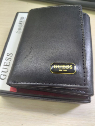 Кожаный мужской кошелек Guess 1159850718 (Черный One size)