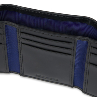 Чоловічий шкіряний гаманець Tommy Hilfiger із логотипом 1159851261 (Чорний/Синій One size)