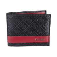 Мужской кожаный кошелек Guess с тиснением 1159852233 (Черный One size)