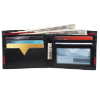 Мужской кожаный кошелек Guess с тиснением 1159852233 (Черный One size)