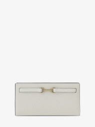 Женский кожаный кошелек Carson Michael Kors на кнопке 1160623130 (Молочный One size)
