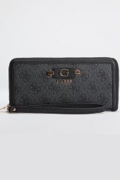 Женский кошелек Guess с логотипом 1161855699 (Черный/Серый One size)