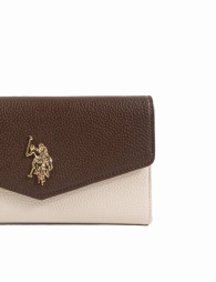 Женский кошелек U.S. Polo Assn 1162817344 (Коричневый/Молочный One size)