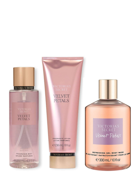 Набор для тела Velvet Petals Victoria’s Secret  мист, лосьон и гель для душа 1159838892 (Розовый One size)