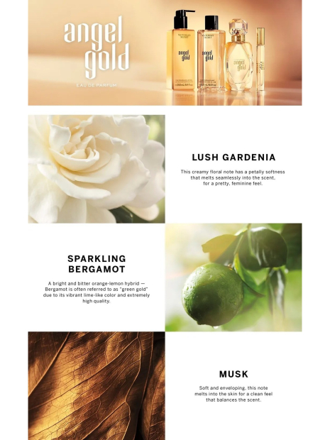 Набір Victoria's Secret Angel Gold лосьйон та міст 1159841176 (Золотистий 250 ml/250 ml)
