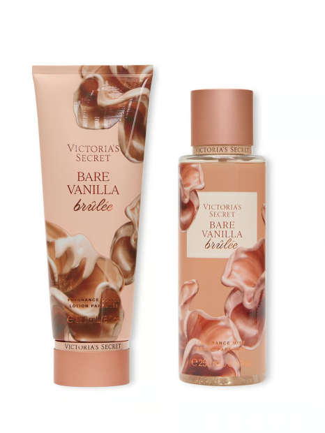 Набор для тела Bare Vanilla Brulee Victoria’s Secret мист и лосьон 1159845830 (Бежевый 236 ml/250 ml)