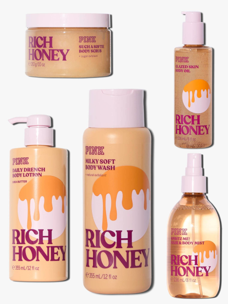 Набор для тела RICH HONEY Victoria’s Secret Pink 1159846780 (Желтый One Size)