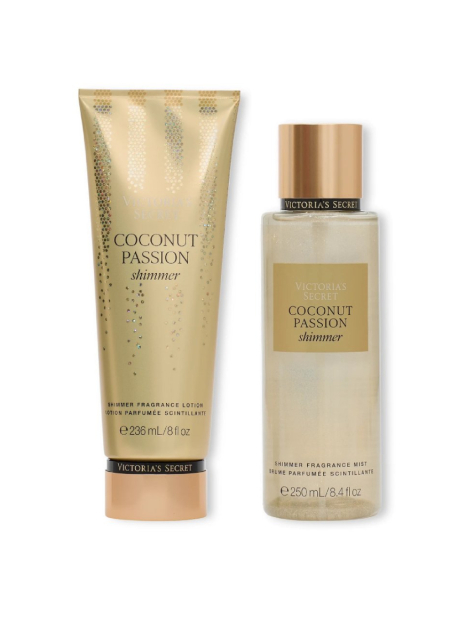Набор для тела Coconut Passion Shimmer Victoria’s Secret мист и лосьон 1159849156 (Золотистый 236 ml/250 ml)