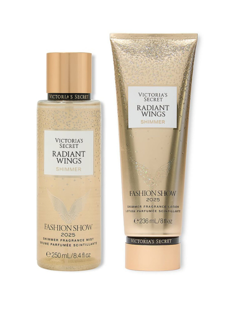 Набір для тіла Radiant Wings Shimmer Victoria's Secret міст та лосьйон 1159854476 (Золотистий 236 ml/250 ml)
