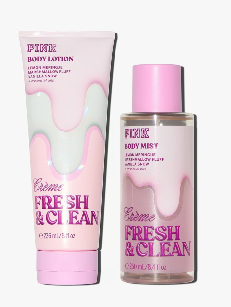 Набір для тіла Crème Fresh & Clean Victoria Secret Pink 1159856272 (Рожевий 236 ml/250 ml)