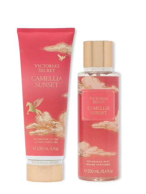 Набір для тіла Jasmine Camellia Sunset Victoria's Secret міст та лосьйон 1159856298 (Рожевий 236 ml/250 ml)