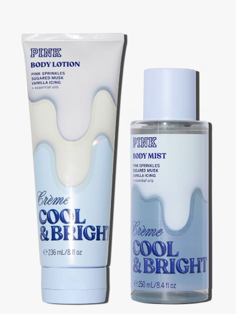 Набір для тіла Cool & Bright Victoria Secret Pink 1159856606 (Блакитний 236 ml/250 ml)