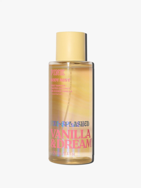 Набір для тіла Vanilla & Dreamy Sun-Splashed Victoria's Secret Pink міст та лосьйон 1159857432 (Жовтий 236 ml/250 ml)
