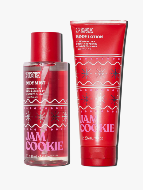 Набор для тела Jam Cookie Victoria’s Secret Pink мист и лосьон 1159857886 (Красный 236 ml/250 ml)