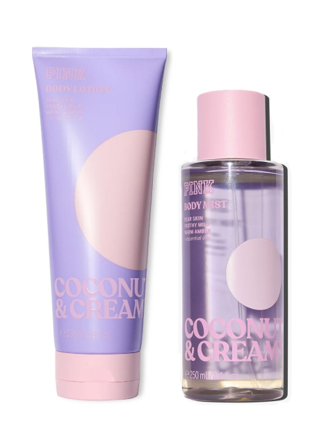 Набір для тіла Coconut & Creamy Victoria's Secret Pink 1159858457 (Бузковий 236 ml/250 ml)