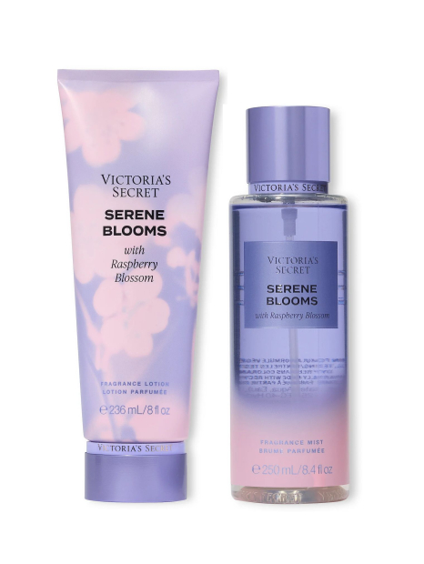 Набор для тела Serene Blooms with Raspberry Blossom Victoria’s Secret 1159859129 (Сиреневый 236 ml/250 ml)