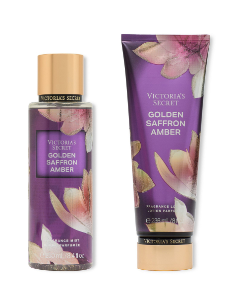 Набір для тіла Golden Saffron Amber Victoria's Secret 1159859227 (Фіолетовий 236 ml/250 ml)