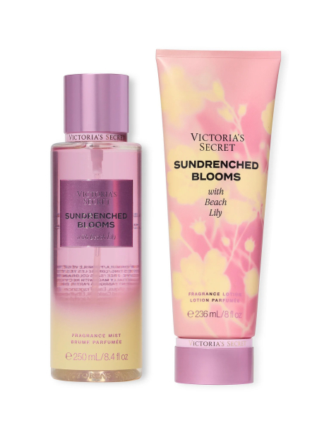 Набор для тела Sundrenched Blooms Victoria’s Secret мист и лосьон 1159859429 (Розовый 236 ml/250 ml)
