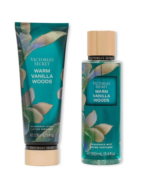 Набір для тіла Warm Vanilla Woods Victoria Secret 1159859934 (Зелений 236 ml/250 ml)