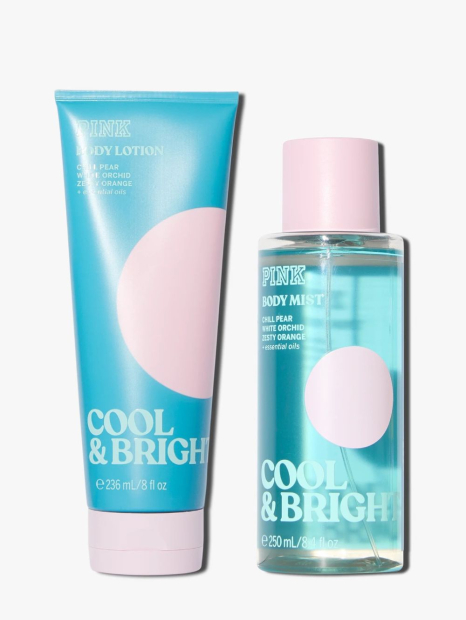 Набор для тела Cool & Bright от Victoria’s Secret Pink 1159861550 (Розовый/Голубой 236 ml/250 ml)