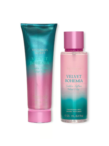 Набір для тіла Velvet Bohemia Victoria's Secret міст та лосьйон 1162737587 (Рожевий/Зелений 236 ml/250 ml)