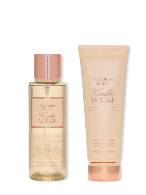 Набор для тела Vanilla Mousse Victoria’s Secret мист и лосьон 1162854578 (Бежевый 236 ml/250 ml)