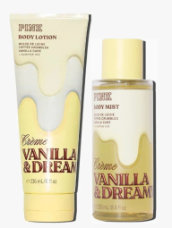 Набір для тіла Vanilla & Dreamy Victoria Secret Pink 1159856611 (Жовтий 236 ml/250 ml)