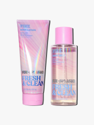 Набір для тіла Fresh & Clean Sun-Splashed Victoria's Secret Pink міст та лосьйон 1159857420 (Рожевий 236 ml/250 ml)