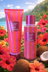Парфумований набір для тіла Isla Hibiscus Victoria's Secret лосьйон та міст 1159938099 (Рожевий 236 ml/250 ml)