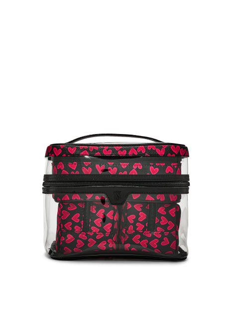 Набір дорожніх косметичок 4 в 1 Victoria's Secret 1159859230 (Чорний/Червоний One size)