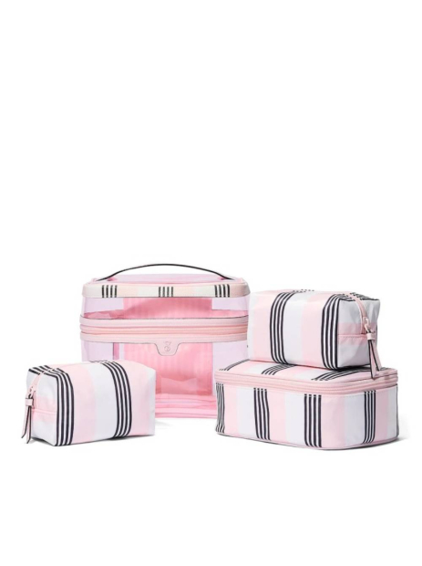 Набор дорожных косметичек 4 в 1 Victoria's Secret бьюти кейс 1159860134 (Розовый One size)