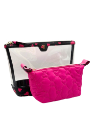 Набір Victoria's Secret дорожня сумка та косметичка 1159847565 (Чорний/Рожевий One size)