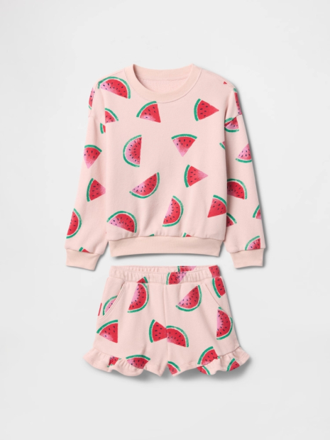 Детский костюм GAP свитшот и шорты 1159843221 (Розовый 3)