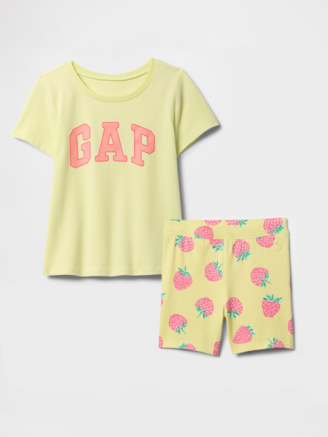 Детский комплект GAP футболка и шорты 1159844399 (Желтый 4)