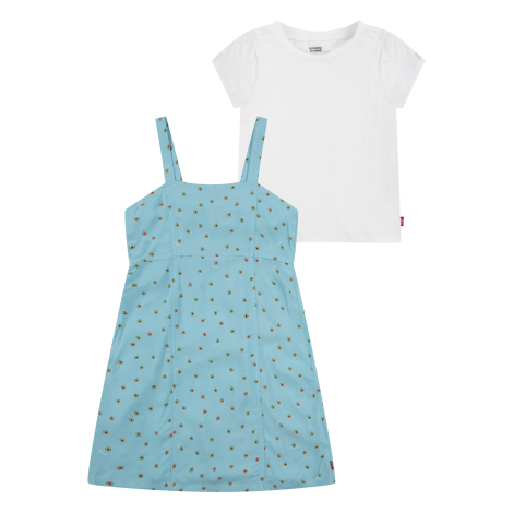 Детский комплект Levi's футболка и платье 1159849735 (Белый/Голубой 110-116)
