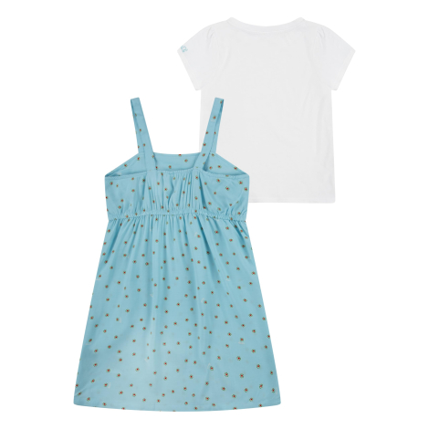 Детский комплект Levi's футболка и платье 1159849735 (Белый/Голубой 110-116)