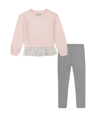 Детский комплект Calvin Klein свитшот и леггинсы 1159838323 (Розовый/Серый 4T)