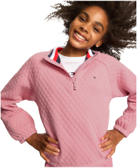 Дитячий стьобаний костюм Tommy Hilfiger жіноча толстовка і штани 1159840301 (Рожевий 2T)