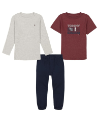 Детский комплект Tommy Hilfiger лонгслив, футболка и штаны 1159842771 (Разные цвета 3T)